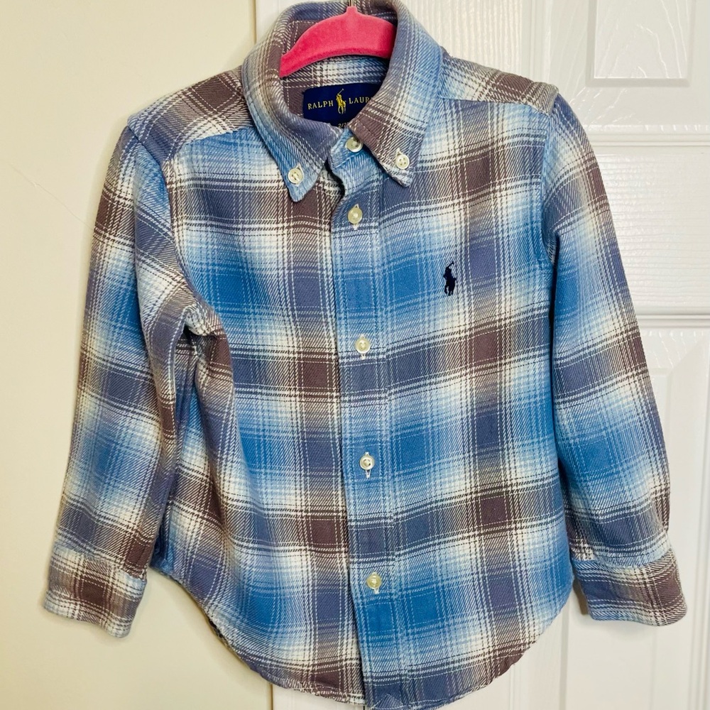 Polo by Ralph Lauren (2T) Blue Plaid Shirt